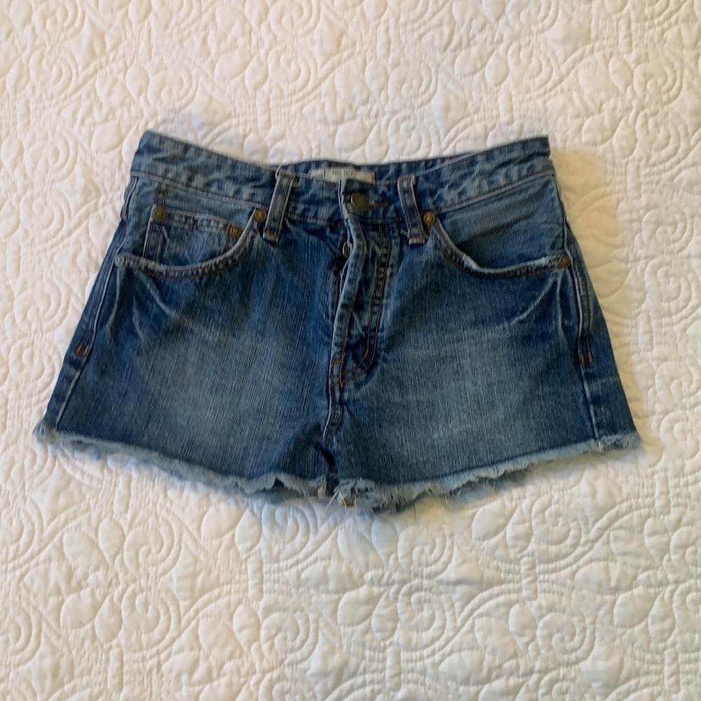 Free People cut off button shorts